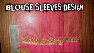 Easy DIY Blouse Sleeve Tutorials  Sleeve Cutting and Stitching  Designer Blouse Sleeve Design [upl. by Artiek131]