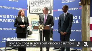 Gov Roy Cooper opts out of vetting for Kamala Harris VP pick [upl. by Coffee]