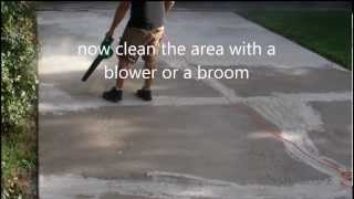 HOW TO  Repair Concrete Driveway  Supertraxx Sand Coating  Concrete Crack Repair [upl. by Eyatnod]