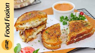 Herb Crusted Grilled Cheese Sandwich Recipe by Food Fusion [upl. by Adnocahs903]