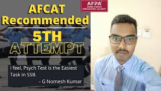 AFSB Experience  AFCAT Recommended Nomesh Kumar  AFPA SSB Interview SSB Preparation  CDR Natrajan [upl. by Ashmead]