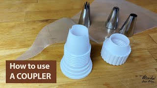 How to use a piping bag with a coupler  How to use Wilton coupler  How to use a coupler 1M tip [upl. by Driscoll]