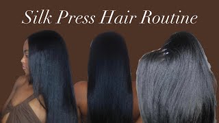 DIY Silk Press Routine  Healthy Natural Hair [upl. by Burnett]