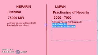 Pharmacology 619 b AntiCoagulant Low Molecular Weight Heparin Difference [upl. by Bivins]