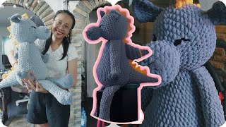 Free Dragon Amigurumi Tutorial  Seasmoke Dragon  Part 4  ENG CC [upl. by Enerod398]