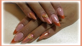 ACRYLNÄGEL KOMBINIERT MIT GEL  Chrome Oriental Nageldesign [upl. by Rey]