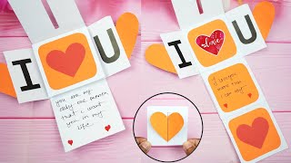 Valentines Day Paper Crafts❤ How to Make Valentines Day Card  Easy Paper Crafts For Gift🎁 [upl. by Nostets90]