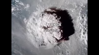 Global footage of the Tongan Underwater Volcano quotHunga TongaHunga Haapaiquot [upl. by Aropizt]