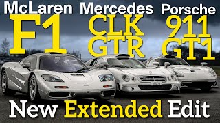 McLaren F1 Porsche 911 GT1 amp Mercedes CLK GTR NEW 2022 EXTENDED EDIT [upl. by Netloc515]