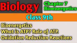 Biology Chapter 7 Bioenergetics Class 9 Bioenergetics and Role of ATP OxidationReduction Reaction [upl. by Kirt]