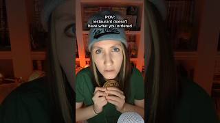 ASMR sorry we dont have that🫗🍽️ asmr shorts asmrroleplay asmrsounds asmrvideo whispering [upl. by Eisaj]