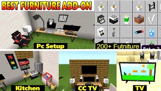 How To Download Furniture AddOn for Minecraft Pe 121  Furniture Mod In mcpe Hindi 2024 [upl. by Nadabb758]