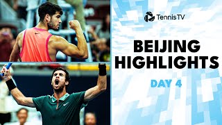 Alcaraz Takes On Griekspoor Khachanov vs Cerundolo amp More  Beijing 2024 Day 4 Highlights [upl. by Neona]