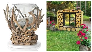 111 Creative ideas from trunks driftwood and branches for home and garden decor [upl. by Chrysa]