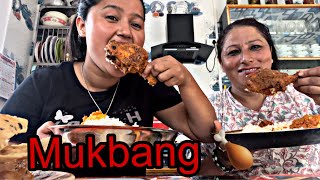 Mukbang vlog 🍗🥚😍 Aama chori ko lunch 😋🥰nepalivloger [upl. by Einaeg]