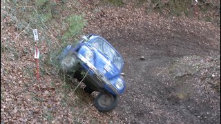 Bounces amp bumps as trial drivers tackle notorious ‘Crooked Mustard’ hill in Gloucestershire [upl. by Zilber]