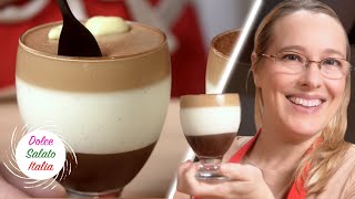 Panna Cotta Ricetta a Tre Strati Cioccolato Vaniglia e Caffè 🍫🍦☕️ [upl. by Libby]