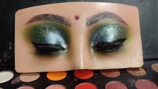 green eye makeup look step by step [upl. by Adine]