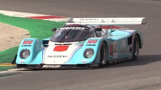 Porsche 962 Group C Car Pure Sound in Action at Mugello Circuit [upl. by Crescentia134]