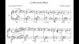 Michel Legrand  Thème série TV La Bicyclette Bleue  Partition [upl. by Alekehs237]