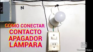 Como Conectar Apagador y Contacto  Instalaciones Eléctricas  Wiring Outlet and Switch [upl. by Egiedan124]