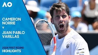 Cameron Norrie v Juan Pablo Varillas Highlights  Australian Open 2024 First Round [upl. by Verney]