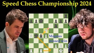 Speed Chess Championship 2024  Hans Niemann vs Magnus Carlsen [upl. by Mell]