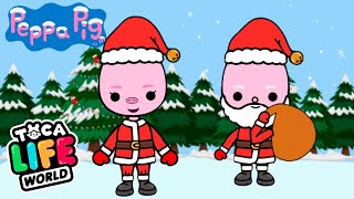 Peppa Pig in Toca Boca  🎅Santa’s Visit 🎄  Toca Life World [upl. by Ennaylil]