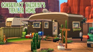 Conspiracy Theorists Trailer Home 🛸  The Sims 4 Strangerville Speed Build [upl. by Schreck]