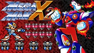 Mega man X2  Guía 100  Armadura corazones y Sub tanks [upl. by Ailema]