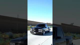 Cruising in my Lowered OBS Stepside 🥷🏿Blacked Out Chevy Silverado silverado obschevy obs truck [upl. by Manwell]