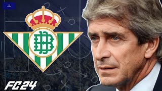 ESQUEMA TÃTICO  REAL BETIS DE MANUEL PELLEGRINI FC24 PS4PS5 XBOX PC [upl. by Diehl]