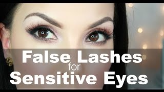 How To Apply False Lashes for Sensitive Eyes [upl. by Brigg]