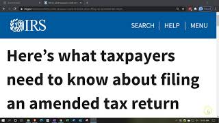 IRS News  Here’s what taxpayers need to know about filing an amended tax return [upl. by Allred]