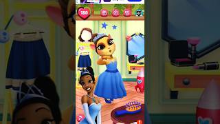 Princess Tiana Makeover By Talking Angela shorts viralvideo video mytalkingangela2 [upl. by Atteuqal32]