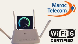 تجربة ألياف بصرية إتصلات المغرب maroc telecom fibre أخيرا optique Zte F6600P Wifi 6 🥳🔥 [upl. by Roshelle]