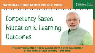 Competency based education amp learning outcomes NationalEducationPolicy2020 [upl. by Ssilb]