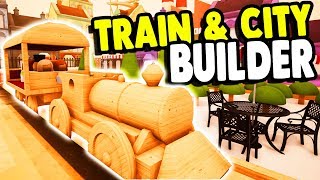 WOODEN TRAIN SET BUILDER amp All New City Built  Tracks Gameplay [upl. by Monto]