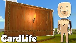 BUILDING A CARDBOARD HOUSE  CardLife Gameplay Ep 1  Cardboard Survival Building Game [upl. by Ahseek412]