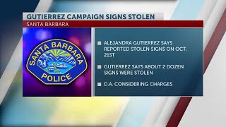 Santa Barbara resident faces criminal charges in connection with election sign stealing [upl. by Boycey758]