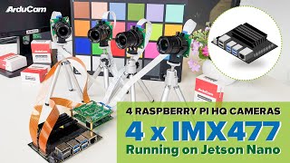 4 RPi HQ Cameras Running in Sync w Jetson Nano [upl. by Bilek348]