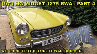 1974 MG Midget 1275  Part 4  Modifications and Plans [upl. by Ardnuahsal]