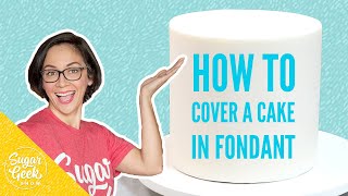 How to cover a cake in fondant flawlessly [upl. by Elane]