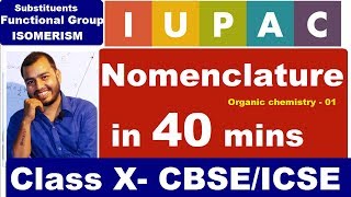 IUPAC  Nomenclature of ORGANIC Carbon amp its compound  Functional groups [upl. by Bradford536]