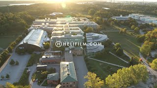 9437 Stockholms universitet University of Stockholm Drone Stock Footage Video [upl. by Attevad]