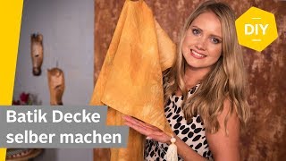 DIY Batik Decke selber machen Arashi Shibori Technik  Roombeez – powered by OTTO [upl. by Selestina393]