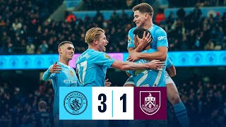 HIGHLIGHTS ALVAREZ HITS DOUBLE AS CITY GO SECOND  Man City 31 Burnley  Premier League [upl. by Notwen786]