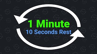 1 Minute Interval Timer with 10 Seconds Rest [upl. by Leunamme437]