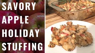 Savory Apple Holiday Stuffing Vegan WFPB [upl. by Adirehs]