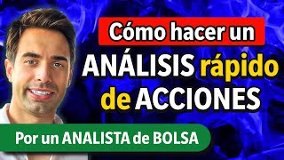 Cómo hacer ANÁLISIS FUNDAMENTAL RÁPDIO y valoración de acciones rápido  Análisis de acciones [upl. by Olemrac]